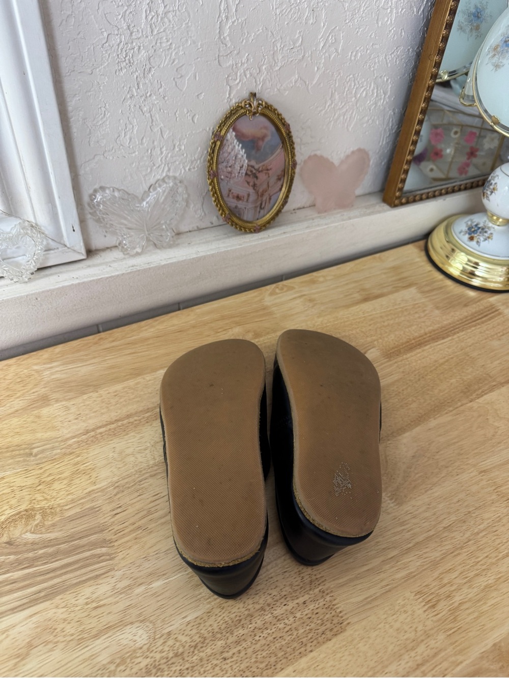 Vintage Barefoot Minimalist Black Leather Slip On Flats EU 40 Comfort - Picture 11 of 16